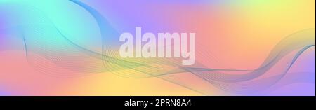 Panorama bunte abstrakte stilvolle Multi-Hintergrund mit welligen Linien - Vektor-Illustration Stockfoto