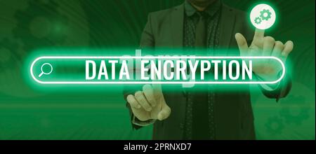 Konzeptionelle Anzeige Data EncryptionSymmetric-key-Algorithmus für die Verschlüsselung elektronischer Daten. Ein Wort, das auf dem Symmetrickey-Algorithmus für die Verschlüsselung elektronischer Daten geschrieben wurde Stockfoto