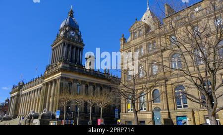 Leeds Town Hall in Leeds, Großbritannien Stockfoto
