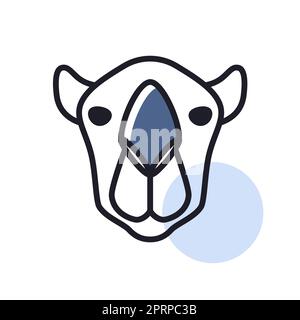 Kamelsymbol. Tierkopfvektorsymbol Stock Vektor