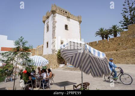 Ibn Khaldun Square, Asilah, marokko, afrika Stockfoto