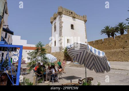 Ibn Khaldun Square, Asilah, marokko, afrika Stockfoto