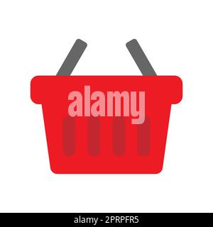 Vektorsymbol für Korb auf weißem Hintergrund isoliert Stock Vektor