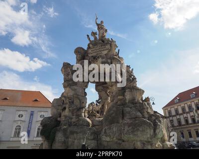 Parnas-Brunnen auf dem Zelny-Trh-Platz in Brünn Stockfoto