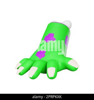 3D Rendering von Zombie Hand halloween-Symbol Stockfoto