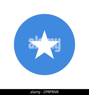 Somalia-Vektorfahnenkreis auf weißem Hintergrund Stock Vektor