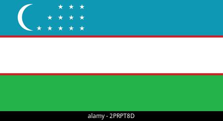 Usbekistan Nationalflagge Stock Vektor