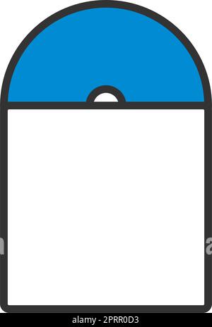 Symbol Für Vinylaufzeichnung Im Umschlag Stock Vektor