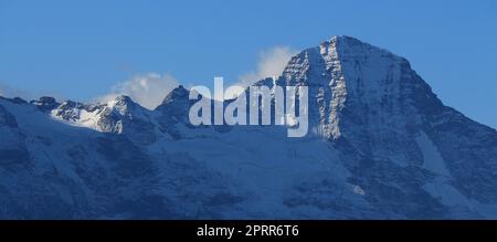 Gipfel des Breithorn, Schweiz. Stockfoto