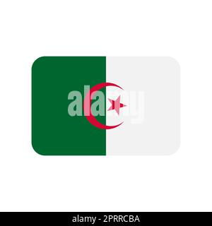 Algerien Vektorflagge isoliert auf weißem Hintergrund Stock Vektor