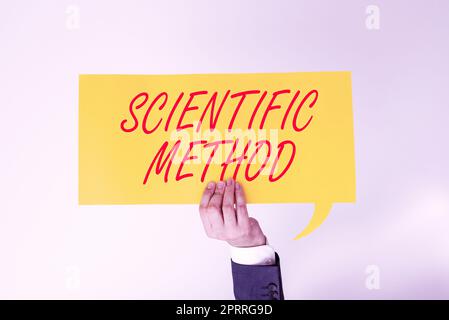 Textüberschrift zur Darstellung wissenschaftlicher MethodenPrinciples Verfahren für die logische Wissenssuche. Konzept bedeutet Prinzipien Verfahren zur logischen Wissensjagd Stockfoto