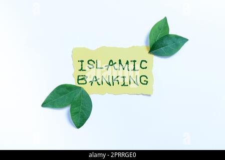 Begrifflicher Titel Islamisches BankingBanking-System basierend auf den Prinzipien des islamischen Rechts. Ein Wort über das Bankensystem, das auf den Prinzipien des islamischen Rechts basiert Stockfoto