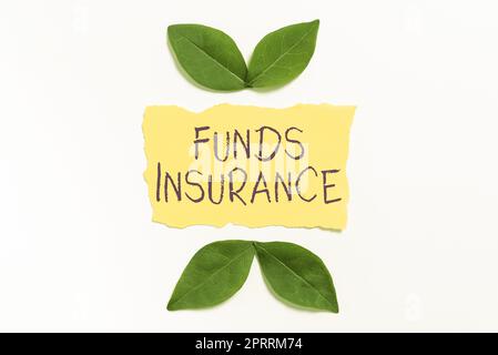 Textüberschrift Darstellung von Fonds VersicherungsForm von Kollektivanlagen bot eine Versicherungspolice an. Der Begriff Begriff Begriff „Form der gemeinsamen Anlage“ bot eine Versicherungspolice an Stockfoto