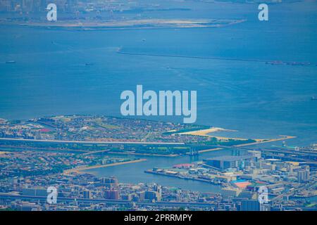 Landschaft von der Rokko Garden Terrace Stockfoto