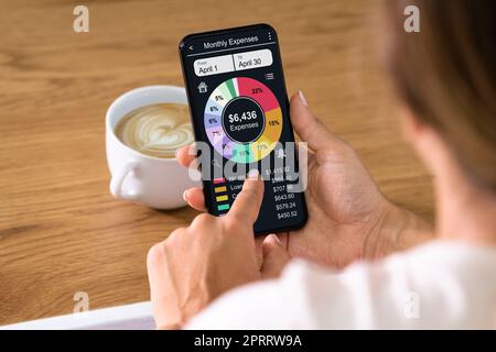 Money Tracker-App Stockfoto