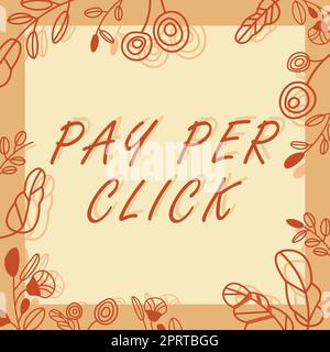 Handschrift Text Pay per Click, Business Ansatz Internet-Werbung Modell Suchmaschine Marketing-Strategie Stockfoto