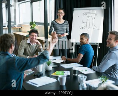 Teamarbeit macht den Traum arbeiten Stockfoto