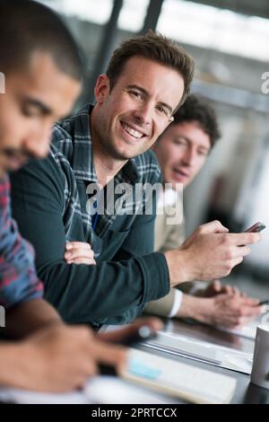 Teamarbeit macht den Traum arbeiten Stockfoto