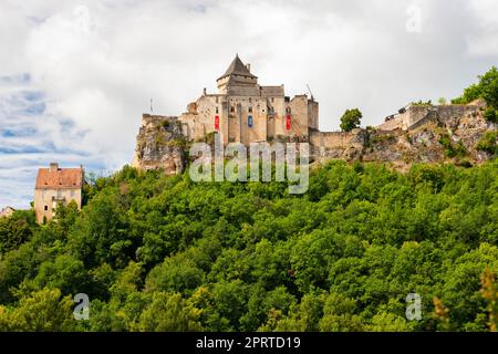 Chateau de Castelnaud, Dordogne, Aquitaine, Frankreich Stockfoto