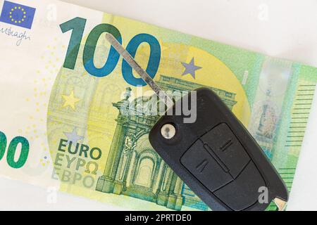 Die Kosten eines Autos Stockfoto