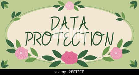 Inspiration mit Signage Data ProtectionProtect IP-Adressen und persönliche Daten aus schädlicher Software, Business Approach Protect IP-Adressen und Perso Stockfoto