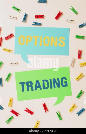 Textzeichen, das Optionen HandelDifferenzierte Optionen anzeigt, um Waren oder Dienstleistungen weltweit zu verbreiten. Geschäftsübersicht verschiedene Optionen, um Waren oder Dienstleistungen weltweit zu verbreiten Stockfoto