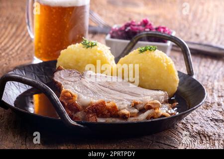 bayerischen gebratenes Schweinefleisch Stockfoto