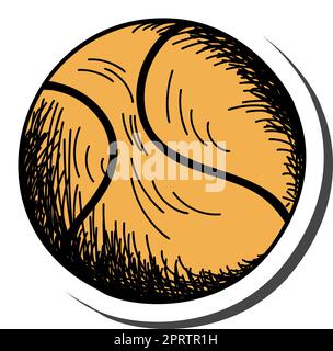Tennisball-Aufkleber Stock Vektor