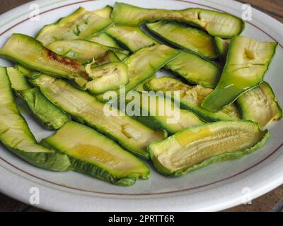 Zucchini, auch bekannt als Zucchini, Gemüse-Küche Stockfoto