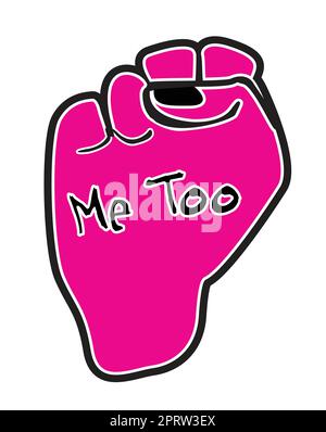 Ich Auch, Pink Power Fist Stock Vektor