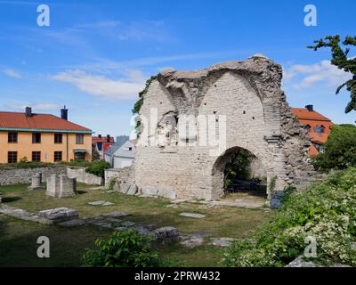 Schweden, Gotland - St. Pers Ruine in Visby Stockfoto