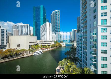 Malerischer Blick auf das Ufer von Miami Stockfoto