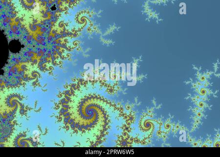 Schöner Zoom in die unendliche mathematische mandelbrot-Menge fraktal Stockfoto