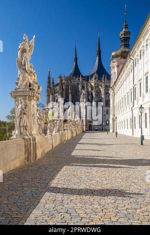 St. Barbara Kirche in Kutna Hora, UNESCO-Stätte, Tschechische Republik Stockfoto