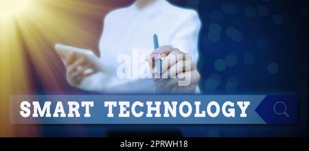 Konzeptunterschrift Smart Technology, Geschäftskonzept zum Schutz und zur Vermeidung von Fehlern in Festplatten Stockfoto