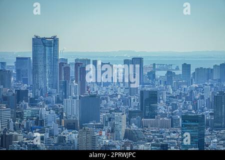 Skyline von Tokio von der Aussichtsplattform des Tokyo aus gesehen Metropolitan Government Building Stockfoto