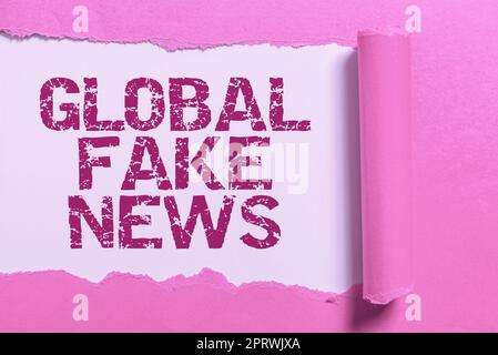 Konzeptionelle Darstellung Zielmarketing. Business Overview False information Journalismus lügt Desinformation Hoax Stockfoto
