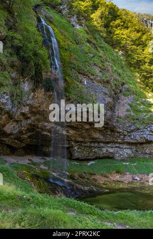 Goriuda Wasserfall (Fontanon di Goriuda), Provinz Udine, Italien Stockfoto