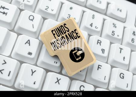 Textüberschrift Darstellung von Fonds VersicherungsForm von Kollektivanlagen bot eine Versicherungspolice an. Internet-Konzept Form der gemeinsamen Anlagen bot eine Versicherungspolice Stockfoto