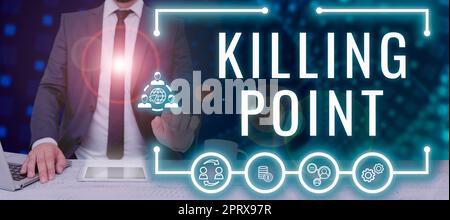 Konzeptionelle Bildunterschrift Killing Point, Internet-Konzept Phase End Review Stage Gate Projektbewertung No Go Stockfoto