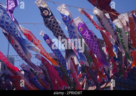 Koinobori Carp Streamers for Children's Day, Tokio, Japan Stockfoto