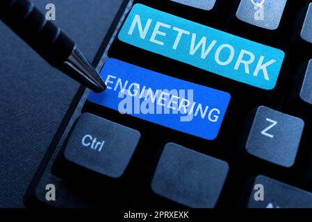 Schild zeigt Network Engineering, Business Concept Professional, der die Fähigkeiten hat, das Netz zu überwachen Stockfoto