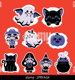 Flache halloween Elements Kollektion Stock Vektor