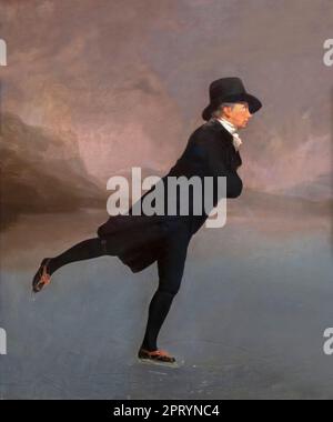 Der Eiskunstminister, Reverend Robert Walker Skating on Duddingston Loch, Sir Henry Raeburn, um 1795, Stockfoto