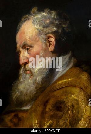 Eine Studie eines Kopfes, Sir Peter Paul Rubens, um 1616-1617, Stockfoto