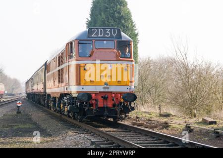 Eine Diesellokomotive auf der Great Central Railway Stockfoto