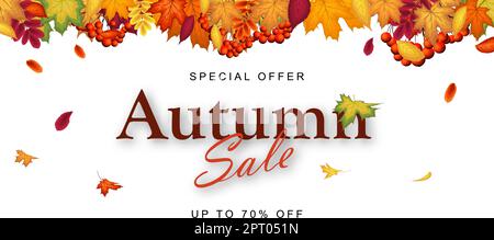 Herbst Sale Banner Stock Vektor