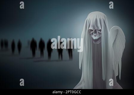 Dunkle und gruselige Landschaft für halloween Stockfoto