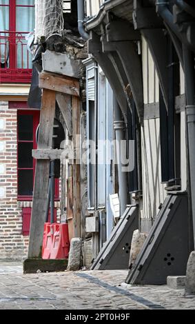 Alte Fachwerkhäuser in Troyes, Frankreich Stockfoto