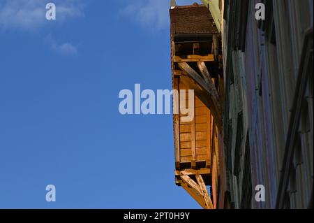 Alte Fachwerkhäuser in Troyes, Frankreich Stockfoto